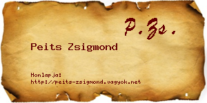 Peits Zsigmond névjegykártya